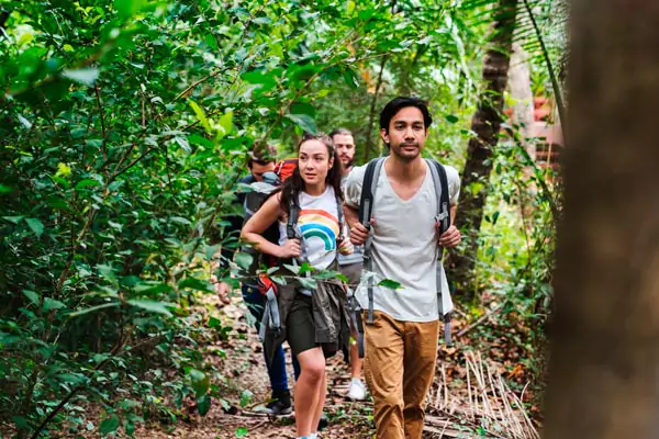Caminata trecking en la jungla de Cobá