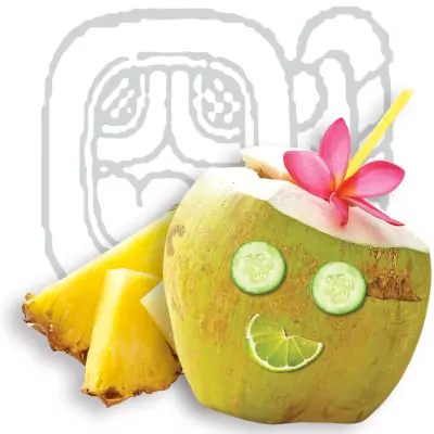 Organit Smopthie os coconut juice with pineapple