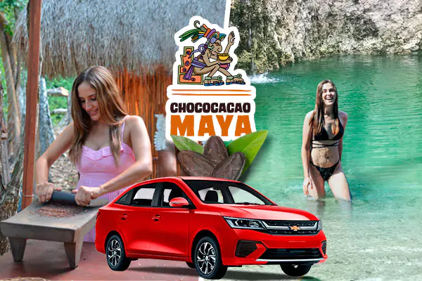Renta de Auto en Tulum con cenote alimentos y acceso al santuario maya