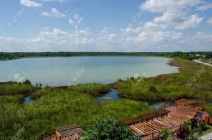 Hermosa laguna en Cobá