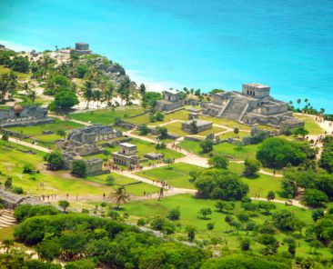 vista superior de tulum