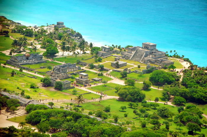 vista superior de tulum