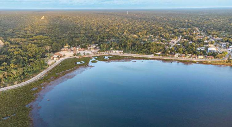 mapa de cobá desde el aire